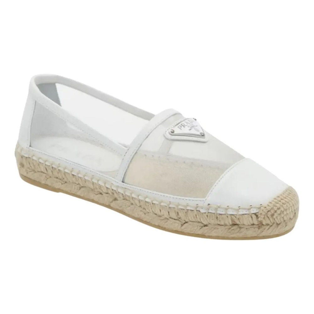 18 - Prada Women's Cream and White Espadrilles